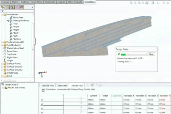 How to Minimize Weight with SOLIDWORKS Simulation Optimization Analysis