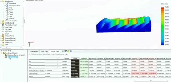 How to Minimize Weight with SOLIDWORKS Simulation Optimization Analysis