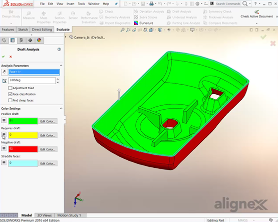 How to Use the Draft Analysis Tool in SOLIDWORKS