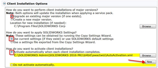 Client-Installation-Options