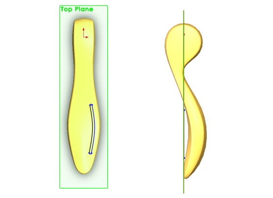 How to Create an Extrude-Cut on a Curved Surface