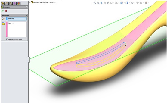 How to Create an Extrude-Cut on a Curved Surface