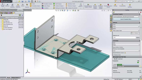 Automatic Cost Estimation without Leaving SOLIDWORKS